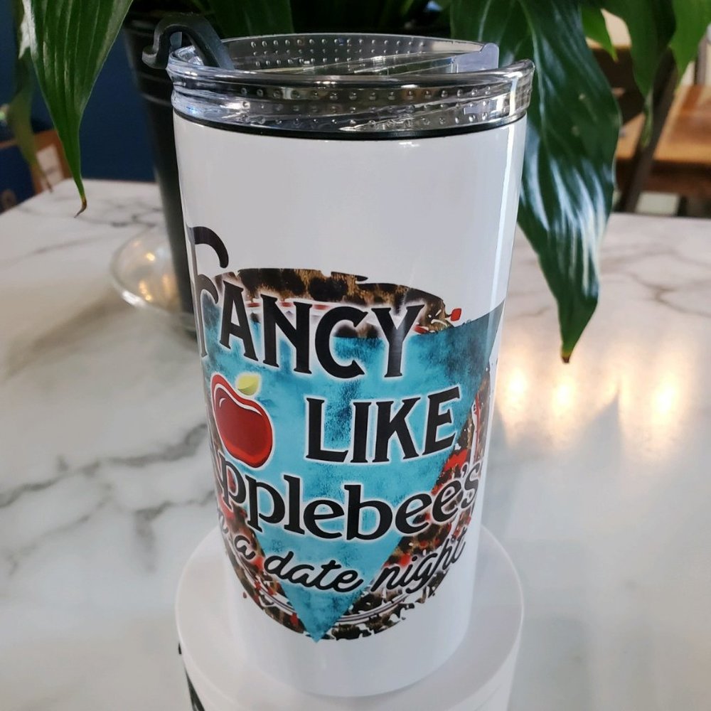 Fancy Like Applebee's on a Date Night 4 in 1 Can Cooler 14oz Tumbler 🎉sale
